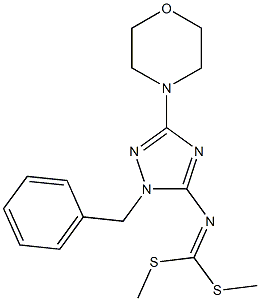 (1-Benzyl-3-morpholino-1H-1,2,4-triazol-5-yl)imidodithiocarbonic acid dimethyl ester 结构式