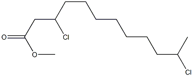 3,11-ジクロロドデカン酸メチル 化学構造式