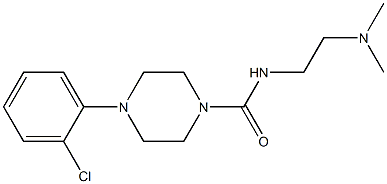 N-(2-Dimethylaminoethyl)-4-[2-chlorophenyl]piperazine-1-carboxamide Struktur