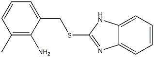 2-[[2-[Amino]-3-methylbenzyl]thio]-1H-benzimidazole,,结构式