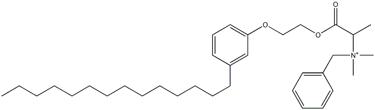 N,N-Dimethyl-N-benzyl-N-[1-[[2-(3-tetradecylphenyloxy)ethyl]oxycarbonyl]ethyl]aminium Structure