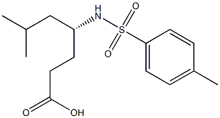 [R,(-)]-6-Methyl-4-(p-tolylsulfonylamino)heptanoic acid 结构式