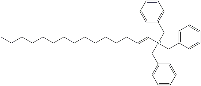 (1-Pentadecenyl)tribenzylaminium Structure