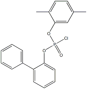 Chlorophosphonic acid 2-biphenylyl 2,5-xylyl ester Structure