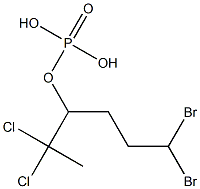 Phosphoric acid hydrogen (3,3-dibromopropyl)(2,2-dichloropropyl) ester Struktur