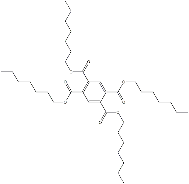 1,2,4,5-ベンゼンテトラカルボン酸テトラヘプチル 化学構造式