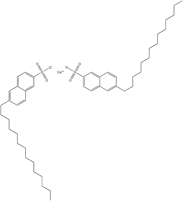 ビス(6-テトラデシル-2-ナフタレンスルホン酸)カルシウム 化学構造式