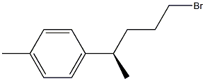 (-)-p-[(R)-4-Bromo-1-methylbutyl]toluene,,结构式