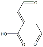 2-(2-Oxoethyl)-4-oxo-2-butenoic acid Struktur