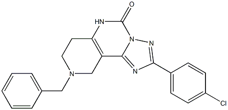 8-Benzyl-6,7,8,9-tetrahydro-2-(4-chlorophenyl)-1,3,3a,5,8-pentaaza-3aH-benz[e]inden-4(5H)-one Structure