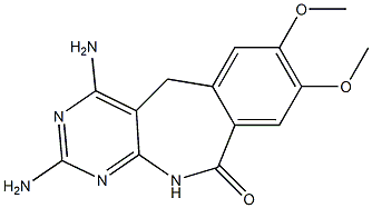 2,4-Diamino-7,8-dimethoxy-5H-pyrimido[4,5-c][2]benzazepin-10(11H)-one 结构式