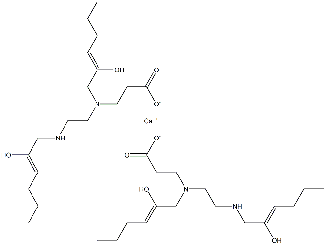 Bis[3-[N-(2-hydroxy-2-hexenyl)-N-[2-(2-hydroxy-2-hexenylamino)ethyl]amino]propionic acid]calcium salt