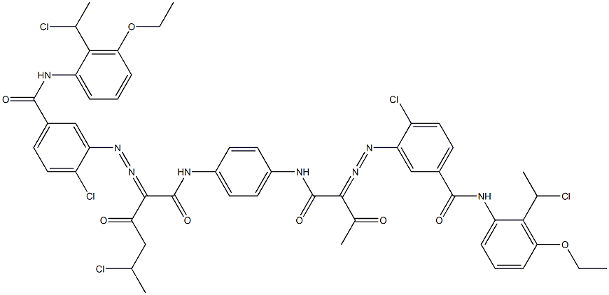 3,3'-[2-(1-Chloroethyl)-1,4-phenylenebis[iminocarbonyl(acetylmethylene)azo]]bis[N-[2-(1-chloroethyl)-3-ethoxyphenyl]-4-chlorobenzamide]|