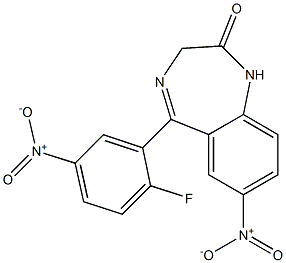 1,3-Dihydro-7-nitro-5-(2-fluoro-5-nitrophenyl)-2H-1,4-benzodiazepin-2-one