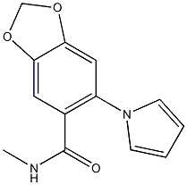 N-Methyl-6-(1H-pyrrol-1-yl)-1,3-benzodioxole-5-carboxamide,,结构式