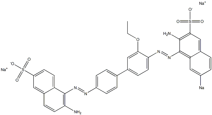 6-Amino-5-[[4'-[(2-amino-7-sodiosulfo-1-naphthalenyl)azo]-3'-ethoxy-1,1'-biphenyl-4-yl]azo]naphthalene-2-sulfonic acid sodium salt Struktur