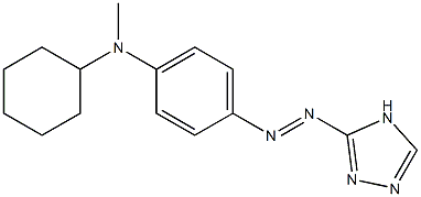 3-[p-(N-Methylcyclohexylamino)phenylazo]-4H-1,2,4-triazole Struktur