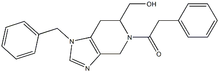 1-(Benzyl)-4,5,6,7-tetrahydro-6-hydroxymethyl-5-phenylacetyl-1H-imidazo[4,5-c]pyridine Structure