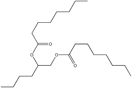 Dioctanoic acid 1,2-hexanediyl ester,,结构式