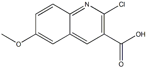 6-メトキシ-2-クロロキノリン-3-カルボン酸 化学構造式