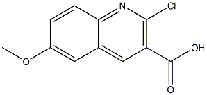 6-Methoxy-2-chloroquinoline-3-carboxylic acid,,结构式