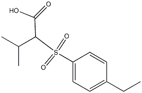 2-(4-Ethylphenylsulfonyl)-3-methylbutanoic acid,,结构式
