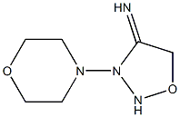 3-モルホリノ-1,2,3-オキサジアゾリジン-4-イミン 化学構造式