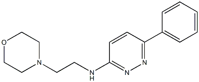 N-(2-モルホリノエチル)-6-フェニルピリダジン-3-アミン 化学構造式