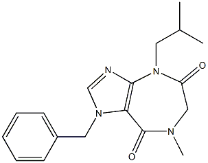 1,4,6,7-Tetrahydro-1-benzyl-4-isobutyl-7-methylimidazo[4,5-e][1,4]diazepine-5,8-dione Structure