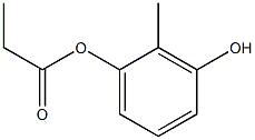 Propanoic acid 3-hydroxy-2-methylphenyl ester Structure