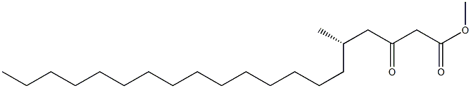 [S,(-)]-5-Methyl-3-oxoicosanoic acid methyl ester Structure