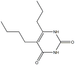 5-ブチル-6-プロピルウラシル 化学構造式