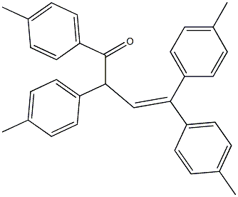 1,2,4,4-Tetrakis(4-methylphenyl)-3-buten-1-one 结构式