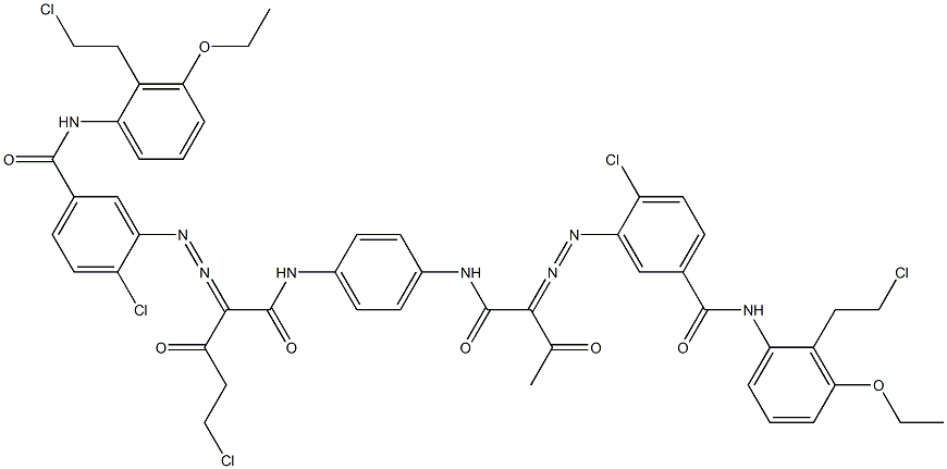 3,3'-[2-(Chloromethyl)-1,4-phenylenebis[iminocarbonyl(acetylmethylene)azo]]bis[N-[2-(2-chloroethyl)-3-ethoxyphenyl]-4-chlorobenzamide]|