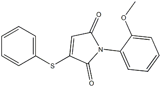 3-Phenylthio-1-(2-methoxyphenyl)-1H-pyrrole-2,5-dione,,结构式