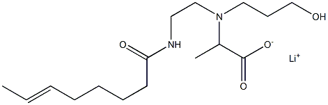 2-[N-(3-Hydroxypropyl)-N-[2-(6-octenoylamino)ethyl]amino]propionic acid lithium salt Struktur