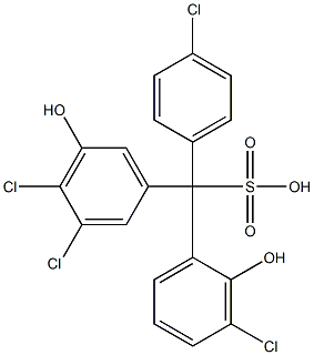 (4-Chlorophenyl)(3-chloro-2-hydroxyphenyl)(3,4-dichloro-5-hydroxyphenyl)methanesulfonic acid