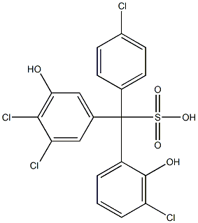  (4-Chlorophenyl)(3-chloro-2-hydroxyphenyl)(3,4-dichloro-5-hydroxyphenyl)methanesulfonic acid