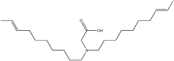 N,N-ジ(8-デセニル)アミノ酢酸 化学構造式