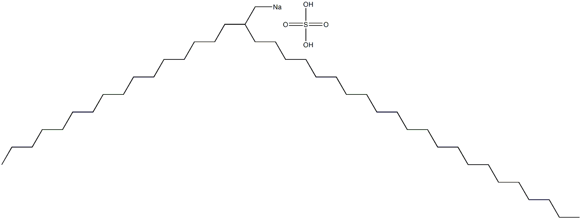 Sulfuric acid 2-hexadecyltetracosyl=sodium salt,,结构式