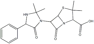 3,3-Dimethyl-6-oxo-7-(2,2-dimethyl-4-oxo-5-phenyl-3-imidazolidinyl)-2-thia-5-azabicyclo[3.2.0]heptane-4-carboxylic acid Structure