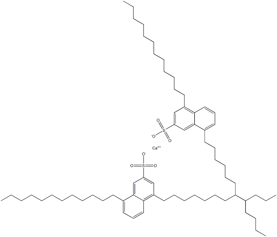 Bis(4,8-didodecyl-2-naphthalenesulfonic acid)calcium salt Struktur