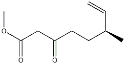 (S)-6-Methyl-3-oxo-7-octenoic acid methyl ester Struktur