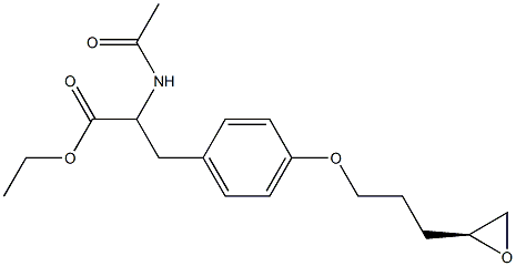 (S)-2-Acetylamino-3-[4-[3-(oxiran-2-yl)propyloxy]phenyl]propionic acid ethyl ester Structure