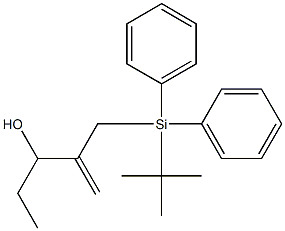 3-[[ジフェニル(tert-ブチル)シリル]メチル]-1-メチル-3-ブテン-2-オール 化学構造式