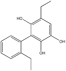5-Ethyl-3-(2-ethylphenyl)benzene-1,2,4-triol Structure