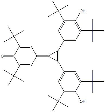 2,6-Ditert-butyl-4-[2,3-bis(3,5-ditert-butyl-4-hydroxyphenyl)-2-cyclopropen-1-ylidene]-2,5-cyclohexadien-1-one Structure