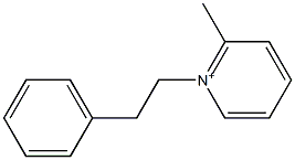 2-メチル-1-(2-フェニルエチル)ピリジニウム 化学構造式