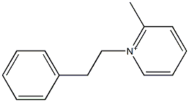 2-Methyl-1-(2-phenylethyl)pyridinium,,结构式