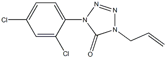 1-(2,4-ジクロロフェニル)-4-(2-プロペニル)-1H-テトラゾール-5(4H)-オン 化学構造式